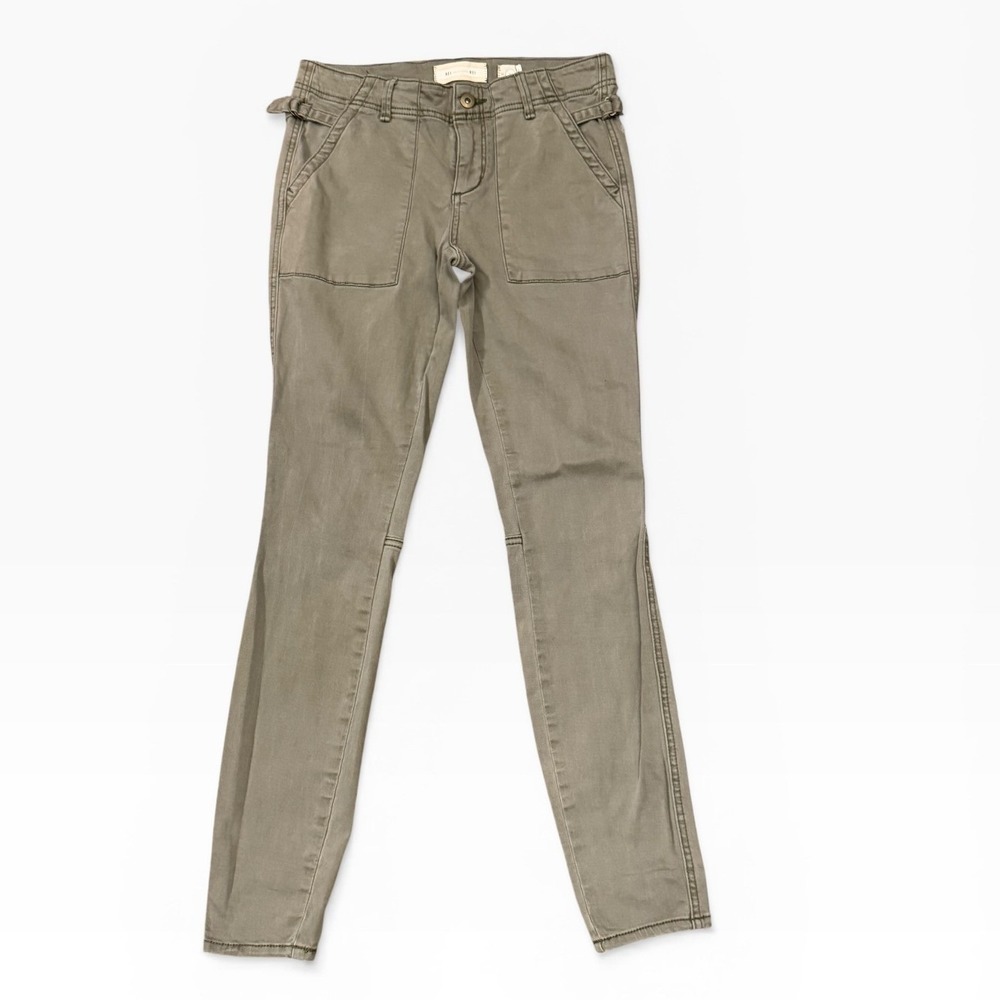 Hei Hei Anthropologie Olive Green Utility Cargo Slim Tapered Ankle Pants Size 26